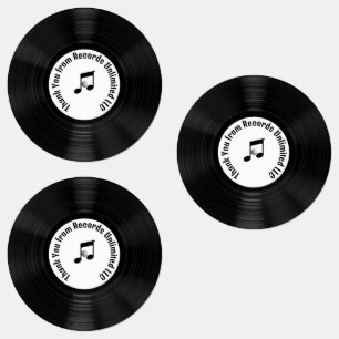 Black Vinyl LP Records Dank u wel Labels