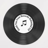 Black Vinyl LP Records Dank u wel Labels (Design 2)