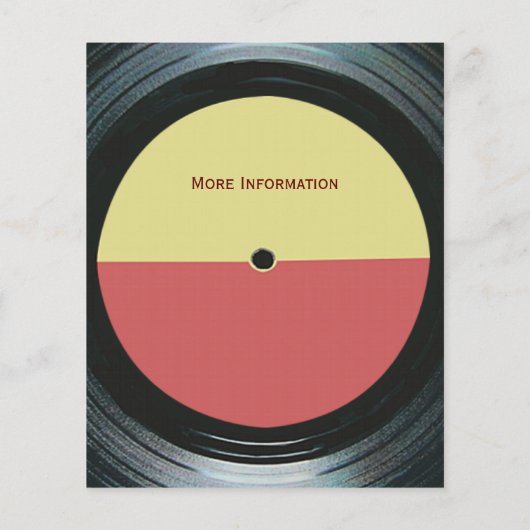 Black Vinyl Music Record Label Event Flyer (Achterkant)