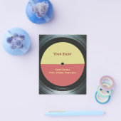 Black Vinyl Music Record Label Event Flyer (Enkel)