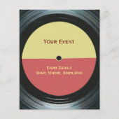 Black Vinyl Music Record Label Event Flyer (Voorkant)