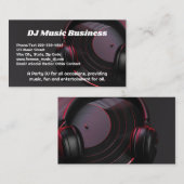 Black Vinyl Record DJ Party Muziek Deejay DJ's Visitekaartje (Voorkant / Achterkant)