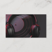 Black Vinyl Record DJ Party Muziek Deejay DJ's Visitekaartje (Achterkant)