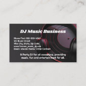 Black Vinyl Record DJ Party Muziek Deejay DJ's Visitekaartje (Voorkant)