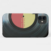 Black Vinyl Record Effect iPhone 5/5S Hoesje (Achterkant (horizontaal))