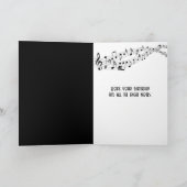 Black Vinyl Record voor DJ's Verjaardag Kaart (Binnen)