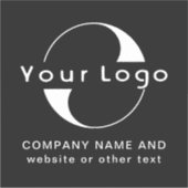 Black Vinyl Square Business Logo Auto Window Bumpe Sticker (Voorkant)