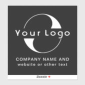 Black Vinyl Square Business Logo Auto Window Bumpe Sticker (Vel)