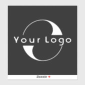 Black Vinyl Square Business Logo Auto Window Bumpe Sticker (Vel)