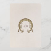 Black Violet Calla Lily Wedding Art Nouveau Mucha Folie Uitnodiging (Achterkant)