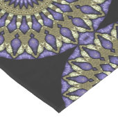 Black Violet Paars Faux Gold Mandala Pattern Medium Tafelloper (Hoek)