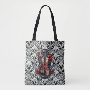 Black Violin in Art Deco GMajor \Schoudertas Tote Bag