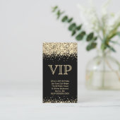Black VIP Birthday Invitation QR Code Photo Share Informatiekaartje (Staand voorkant)