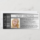 Black VIP Pass toegangsbewijs afstudeerfeest Kaart (Voorkant)