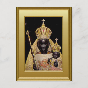 Black Virgin Mary en child Jesus Briefkaart