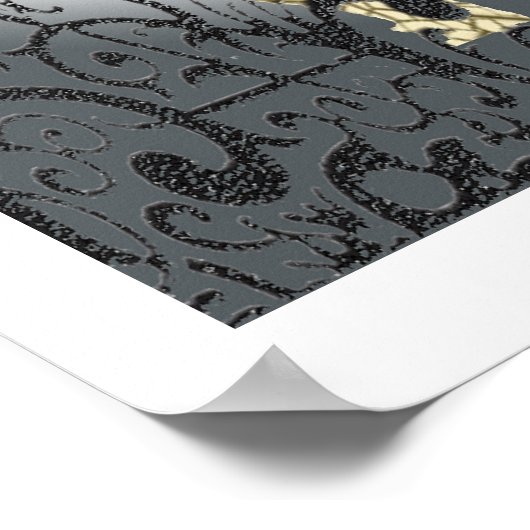 Black Vogue in Gold Poster (Hoek)