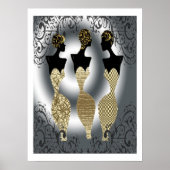 Black Vogue in Gold Poster (Voorkant)