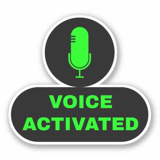 Black Voice geactiveerd Sticker (Voorkant)