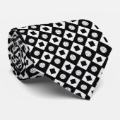 Black Volleyball Argyle Pattern Stropdas (Opgerold)