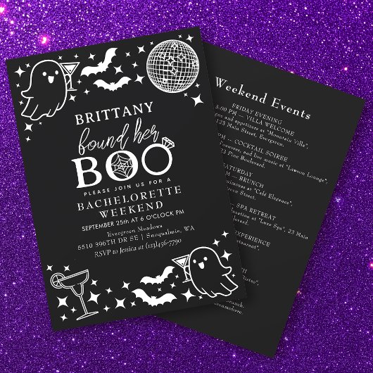Black vond haar Boo Halloween vrijgezellenweekend Kaart