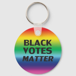 "Black Vootes Matter" pride lgbtq lgbt regenboog Sleutelhanger