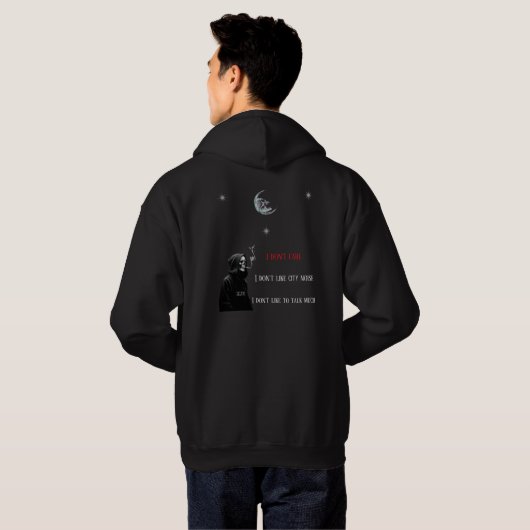 black vortex hoodie (Achterkant volledig)