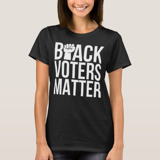 Black Voters Matter Shirt, zwart Shirt (Voorkant)