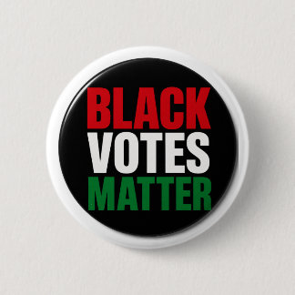 Black Votes Matter Knop Ronde Button 5,7 Cm