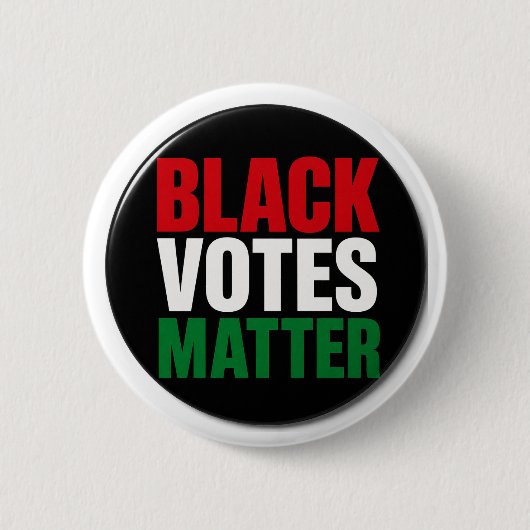 Black Votes Matter Knop Ronde Button 5,7 Cm (Voorkant)
