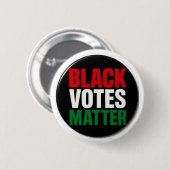 Black Votes Matter Knop Ronde Button 5,7 Cm (Voorkant /achterkant)