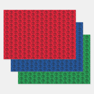Black Vraag Marks Pattern 3D Inpakpapier Vel