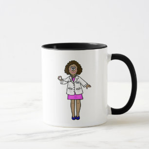 Black Vrouw Doctor Holding Stethoscoop Mok