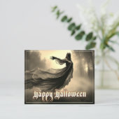 Black Vrouw Ghost in Hellscape - Halloween (Staand voorkant)