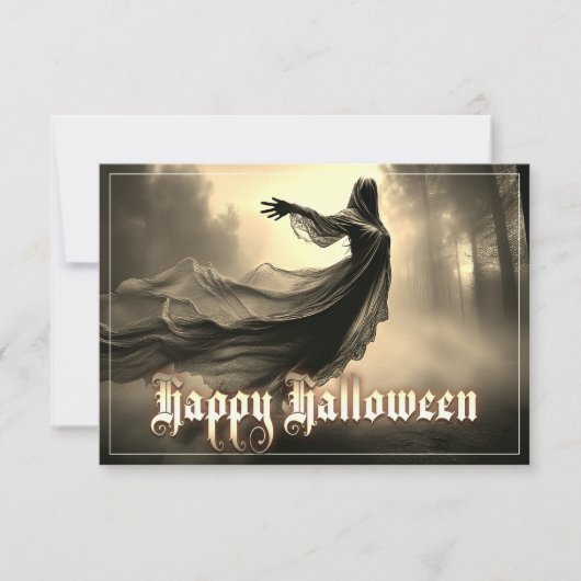 Black Vrouw Ghost in Hellscape - Halloween (Voorkant)