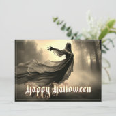 Black Vrouw Ghost in Hellscape - Halloween (Staand voorkant)