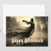 Black Vrouw Ghost in Hellscape - Halloween (Voorkant / Achterkant)