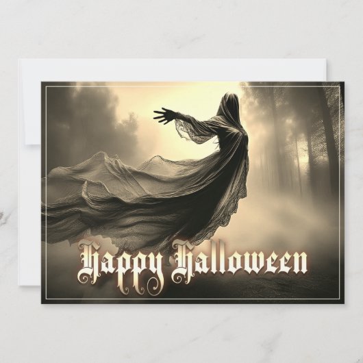 Black Vrouw Ghost in Hellscape - Halloween (Voorkant)