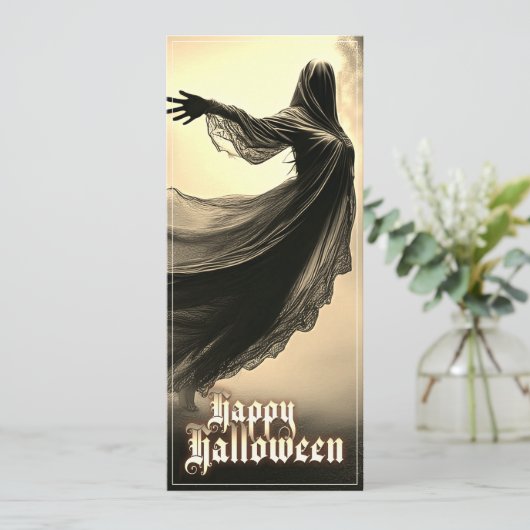 Black Vrouw Ghost in Hellscape - Halloween (Staand voorkant)