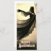 Black Vrouw Ghost in Hellscape - Halloween (Voorkant / Achterkant)