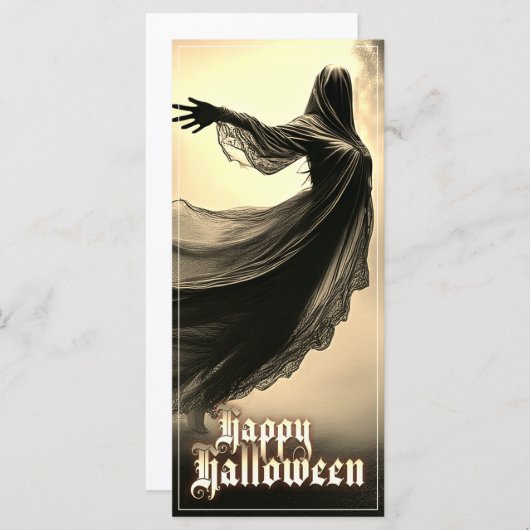 Black Vrouw Ghost in Hellscape - Halloween (Voorkant / Achterkant)