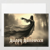 Black Vrouw Ghost in Hellscape - Halloween (Voorkant / Achterkant)