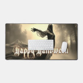 Black Vrouw Ghost in Hellscape - Halloween Bureaumat (Keyboard & Muis)