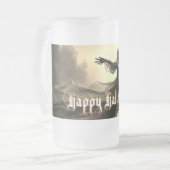 Black Vrouw Ghost in Hellscape - Halloween Matglas Bierpul (Voorkant links)