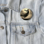 Black Vrouw Ghost in Hellscape - Halloween Ronde Button 5,7 Cm (In situ)