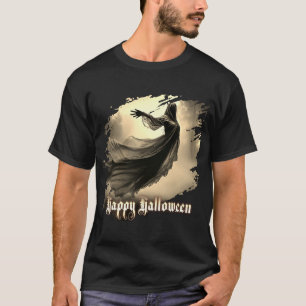 Black Vrouw Ghost in Hellscape - Halloween T-shirt