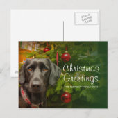 Black vrouw Labrador Retriever Feestdagenkaart (Voorkant / Achterkant)