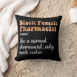 Black Vrouw Pharmacist Funny Definition Kussen