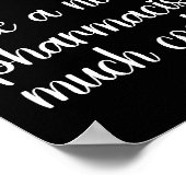 Black Vrouw Pharmacist Funny Definition Poster (Hoek)