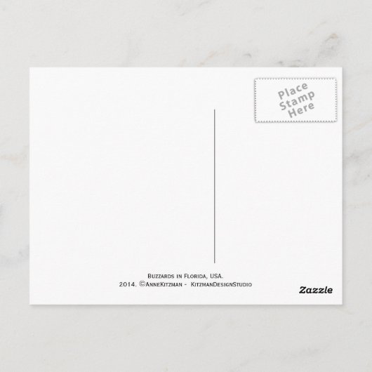 Black Vulture Briefkaart (Achterkant)