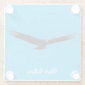 Black Vulture Glazen Onderzetter (Achterkant)